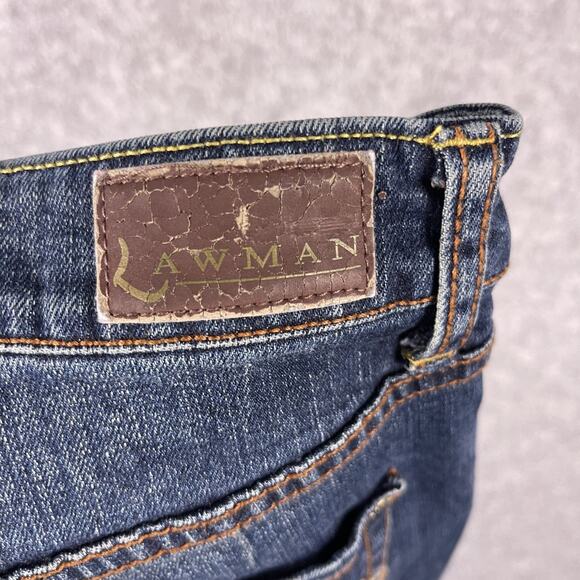 Lawman Jean Womens 9/10 Dark Wash Stretch Bootcut Mid Rise Western Cowgirl Rodeo - Picture 15 of 15